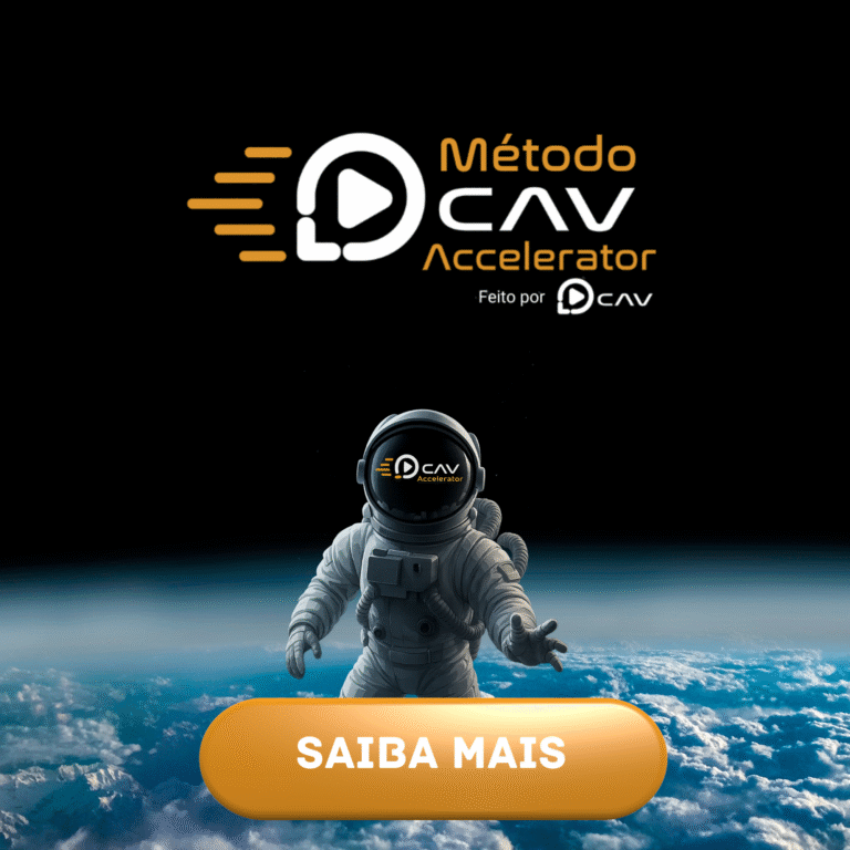 Um astronauta no espaço com o o titulo do método CAV Accelerator